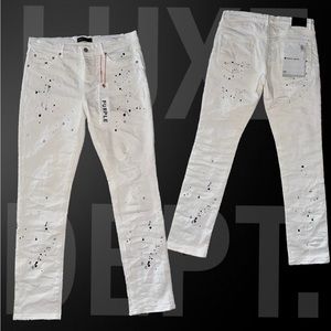 Purple Brand ‘Optic White Paint Blowout’ Jeans